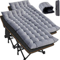 XXL Oversized Camping Cot for Adults with Mattress - Portable Camp Bed Lightweight with Carry Bag for Outdoor Travel Beach Hiking Sleep Comfortably Anywhere
