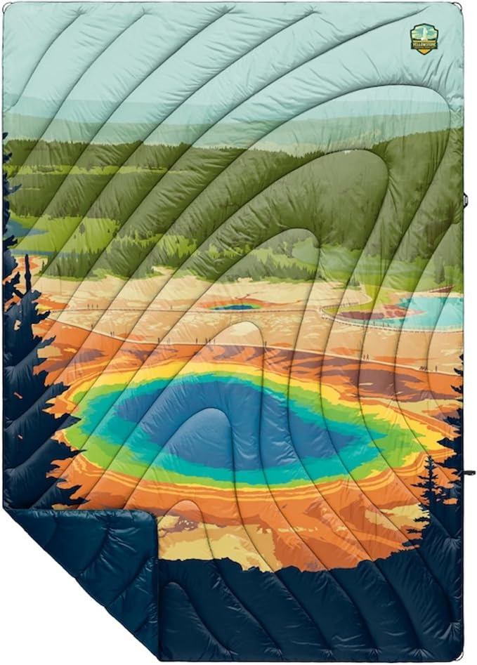 Rumpl Original Puffy National Park Blanket for Camping and Outdoors Yellowstone - V1