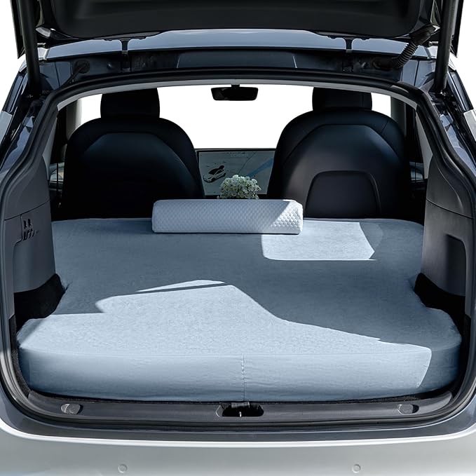 4.5inch Foam Mattress &amp Sheet Bundle Compatible with Tesla Model Y/Juniper / 3 Vacuum Compression Full Size Bed for Roadtrip Job Shifts Nap Camping