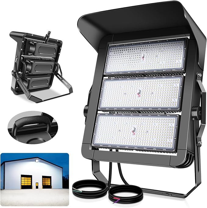 112500LM Led Stadium Light Dimmable 0-750w Super Bright Led Arena Flood Lights Outdoor 100-277v 5000k Yoke U Mount IP66 Waterproof Outside Wall Light Commercial for Square Golf Court Port