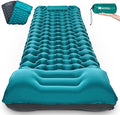 AKSOUL Camping Sleeping Pad with Pillow: Extra Thick 3.9 inch Ultralight Self Inflating Air Mat Compact Lightweight Insulated Inflatable Sleep Mattress for Backpacking Camp Hiking Tent