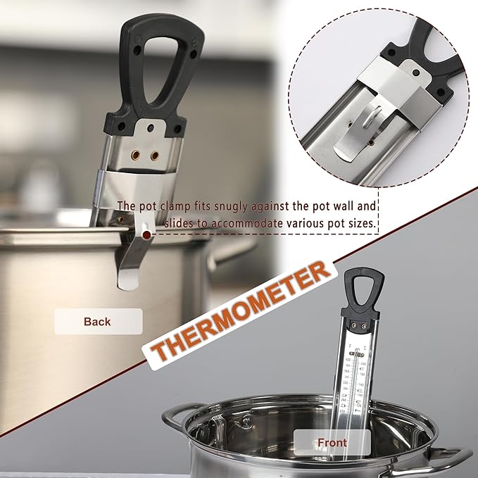 Maple Syrup Tree Tapping Kit with 5 Stainless Steel Maple Tap Spiles &amp Maple Syrup Cone Filter Holder Stand with Thermometer