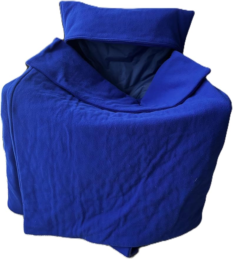 Insulated Sideline Blanket Insulated Polar Fleece and 3M™ Thinsulate™ Fully Enclosed Chair Blanket for Camping and Outdoor Sports Events (Blue Polar Fleece)