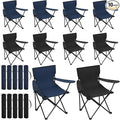 Huwena 10 Pack Folding Camping Chairs with Cup Holder and Carry Bags Portable Outdoor Lawn Chairs Bulk for Picnic Party Backyard Events Beach Outdoor Activities