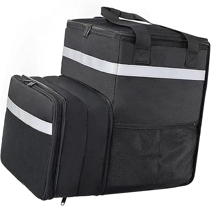 Food Delivery Backpack Smooth Zipper with Handle Insulated