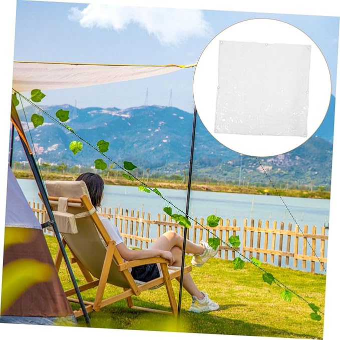 BESPORTBLE Outdoor Tent – Portable Folding Canopy Random Edges Waterproof PVC Tarp for Camping Sun Shelter Garden Use and Outdoor Events