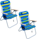 Tommy Bahama Hi-Boy 17 Seat Height 4-Position Lace-Up Suspension Folding Beach Backpack Chair