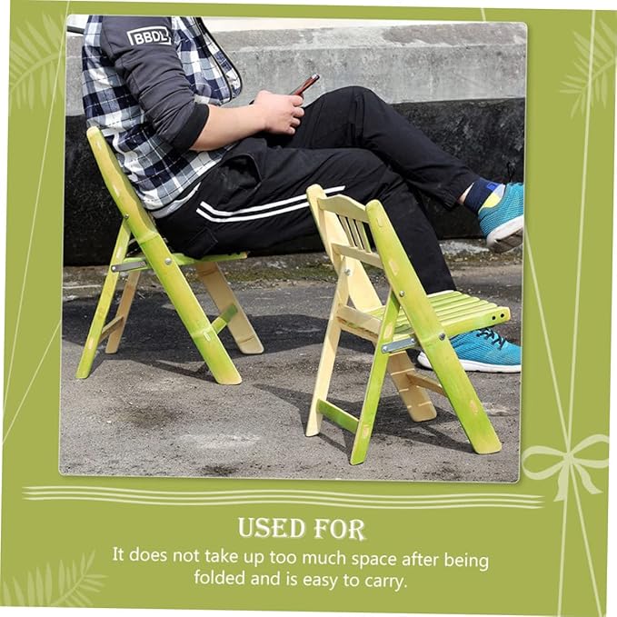 Bamboo Folding Chair Outdoor Beach Chair Comfortable Backrest Strong Stable