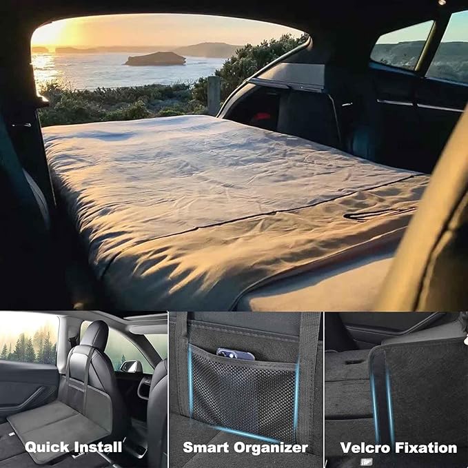 (Two Half for Single Bed) Car Camping Essential Mattress Plate Increase Car Bed Camping Space Trunk Space Accessories for SUV with Flate Trunk Tesla Model Y RAV4 CRVX-TrailOutbackHighlander