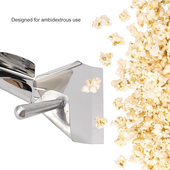 French Fries Shovel Rustproof Stainless Steel Food Scooper Popcorn French Fry Bagger Multipurpose Speed Scoop for Cinemas Buffets Carnivals Commercial Use