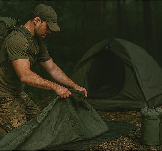 Akmax.cn Bivy Cover Sack for Military Army Modular Sleeping System Waterproof Outer Shell for Sleeping Bag Minimalist Stealth Shelter