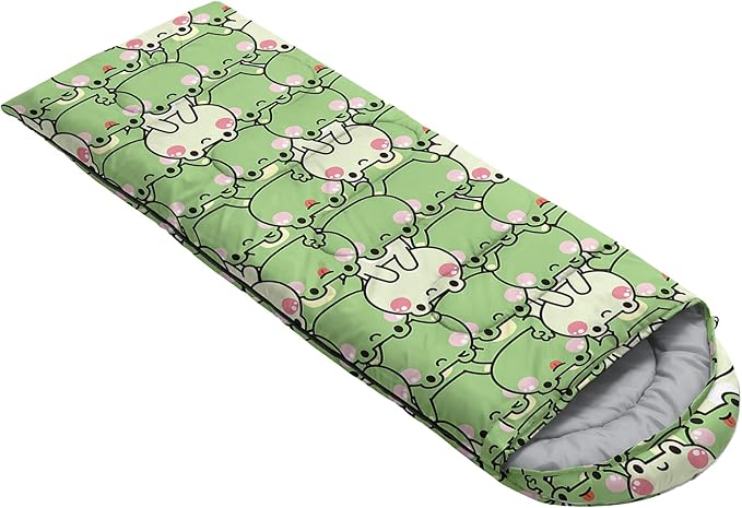 QOOMO Axolotl Cute Camping Sleeping Bags3 Season Warm &amp Cool WeatherLightweightWaterproof Sleeping Bags for Adults &amp KidsTravelingand Outdoors