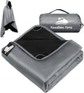 Fleece Waterproof Outdoor Blanket - Windproof Stadium Blanket for Camping Picnics and Sports Stay Dry and Comfortable 80x 58(Hoodeed Gray)