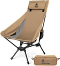 ONETIGRIS Tigerblade High Back Camping Chair with Pillow Design Comfortable Widened Seat Folding Chair