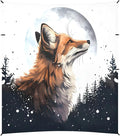 Camping Sun Shelters Hand Drawn Watercolor Fox Beach Canopy 126 * 110.2in