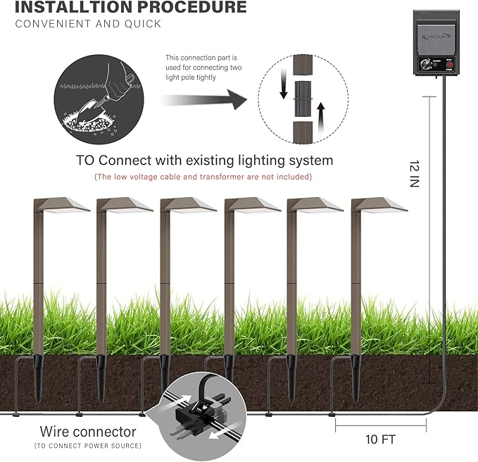 Malibu Outdoor Landscape Lighting Low Voltage Led Pathway Light 22 Lumen Floodlight 12V Warm White Garden Light for Driveway Yard Lawn Equinox 2101-01