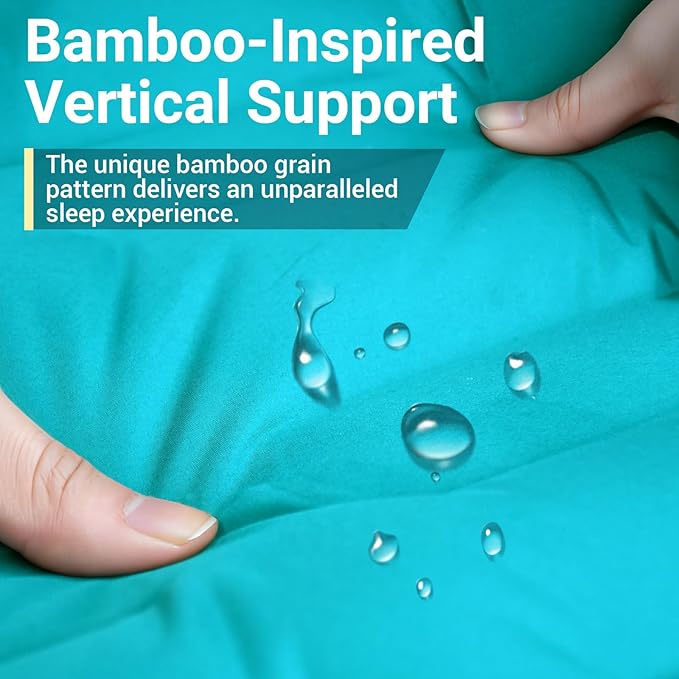 Camping Sleeping Pad 4.7 Inch Thick Inflatable Sleeping Mat with 8 Inch Pillow Built-in Foot Pump Ultralight Compact Self Inflating Sleeping Pad for Backpacking Hiking Travel Tent
