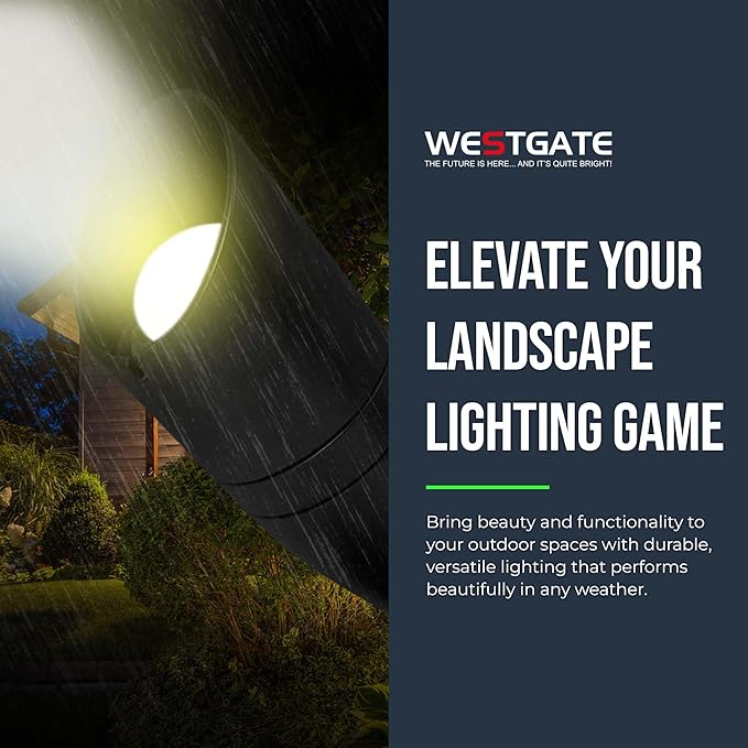 Westgate LED Spot Light - Black Finish 3CCT Selectable 12-24V Deck Driveway Landscape Recessed Lighting Can Lights Pot Lights Outdoor Dimmable High Hats Garden Patio Accent.