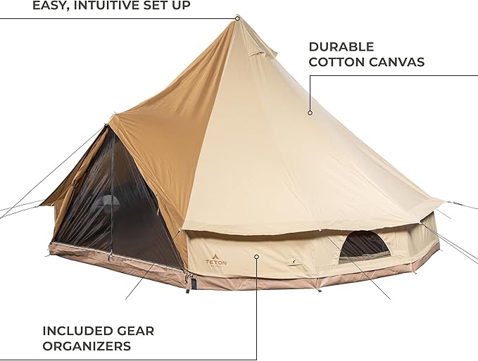 Teton Sports Canvas Tents Tent for Family Camping in All Seasons The Right Shelter for Your Base Camp Waterproof