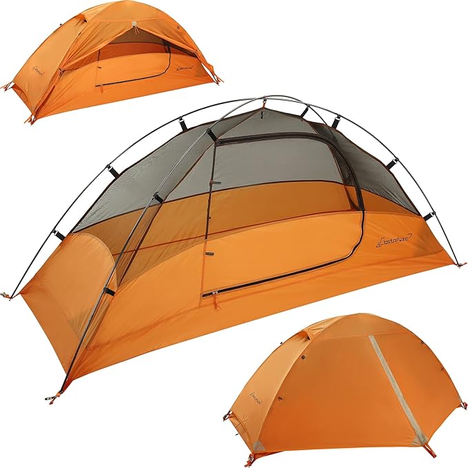 Clostnature Lightweight Tent for Backpacking - 1/2/3/4 Person Ultralight Backpacking Tent Waterproof Easy Setup Camping Tent Hiking Tent for Outdoor Hiking and Mountaineering