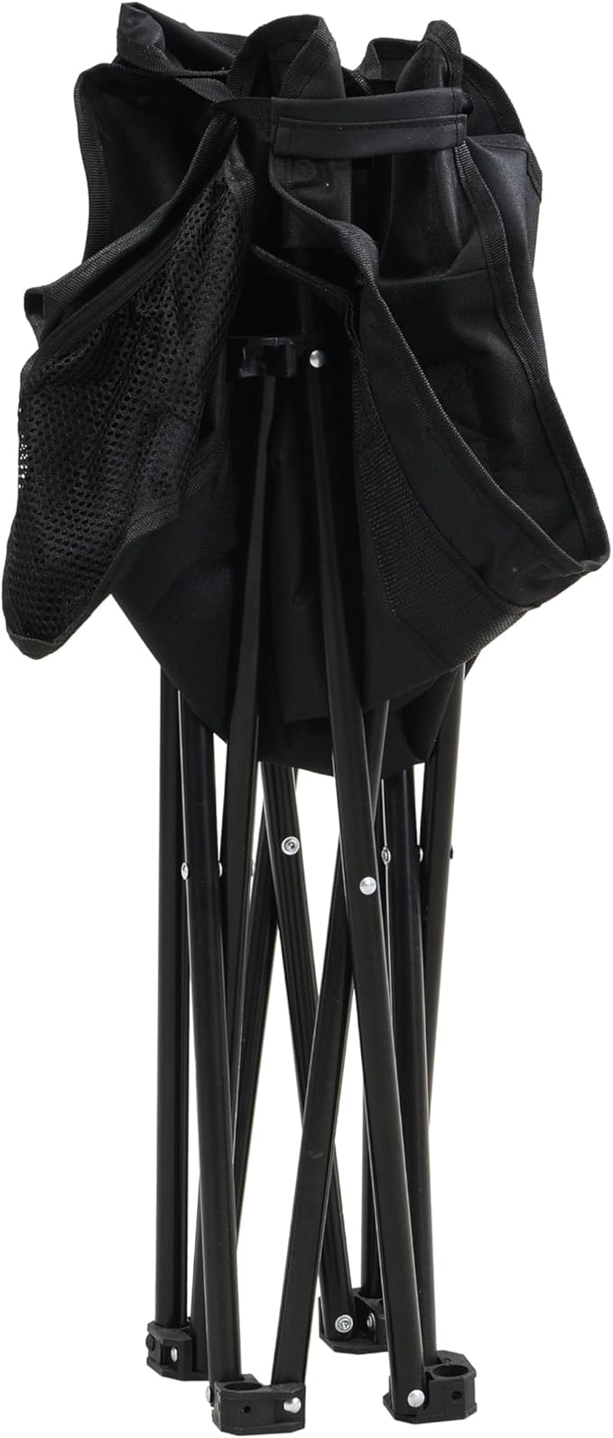 2PCS Black Folding Camping Chairs Portable with Carry Bag for Outdoor Camping Picnics Fishing and Beach Comfort