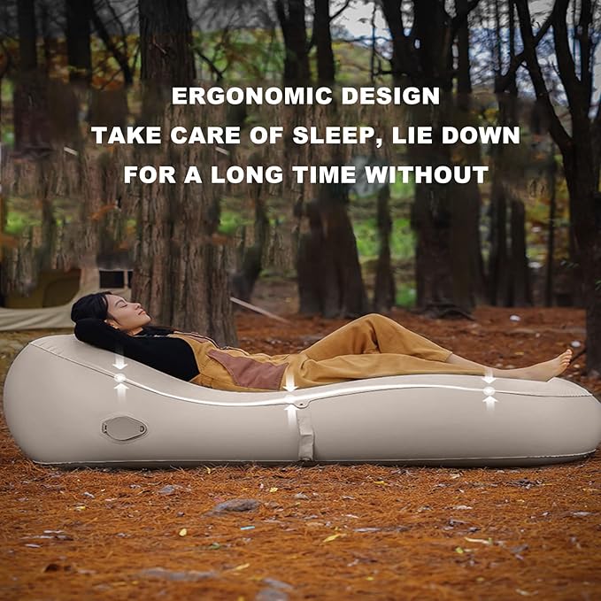 Inflatable Mattress Outdoor Inflatable Sofa Can Lie Down and Sleep Fully Automatic Inflatable Thickened Air Cushion Suitable for Outdoor Camping Camping Family
