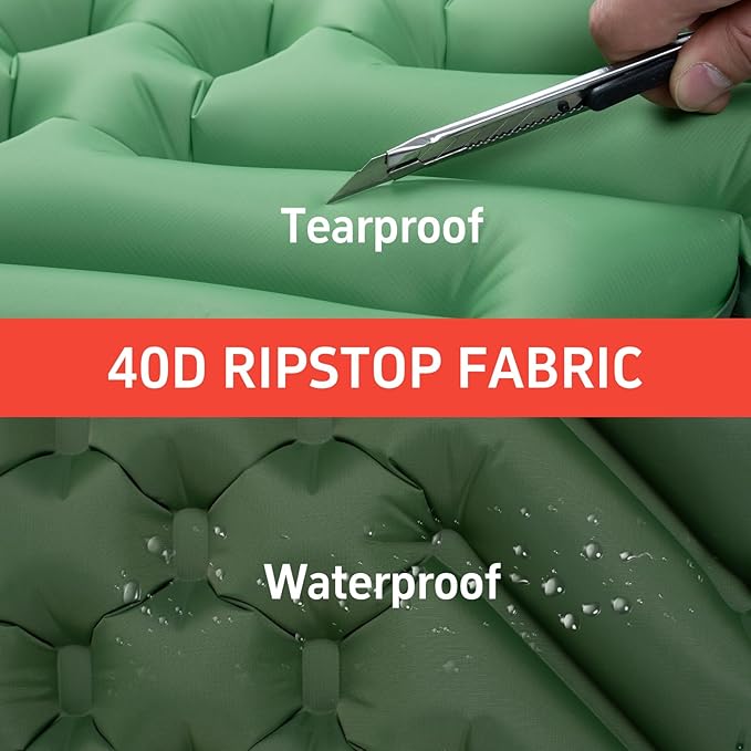 Camping Sleeping mat and Inflatable Pillow - Set Portable Ultra-Light Thickened Quick to inflate in 30s can be Spliced. Suitable for Backpacking Hiking Camping and Other Scenes
