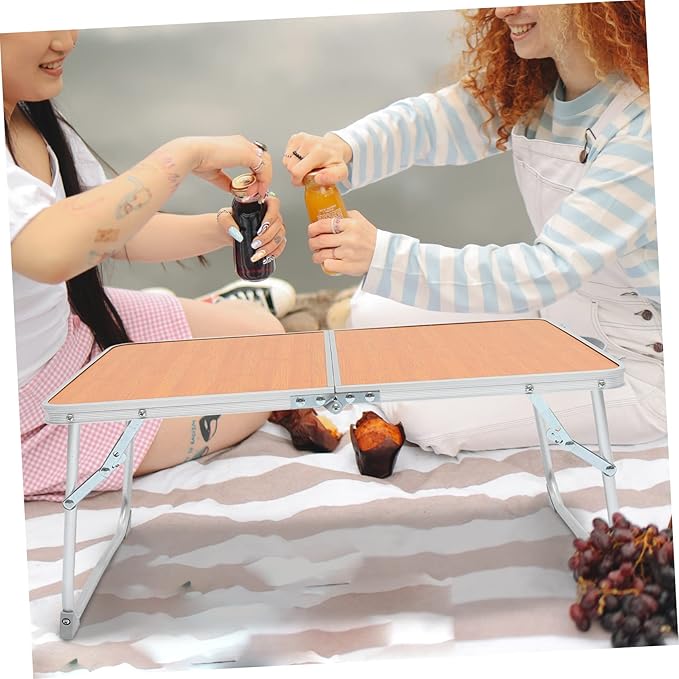 Angoily Portable Foldable Table Wear Resistant Camping Desk for Home Outdoor Use Versatile Bed Table for Laptop Reading and Dining