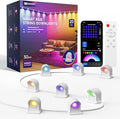 Smart RGBW+IC String Downlights 20ft with 30 LED String Lights 111 Scene Modes Music Sync Color Changing Indoor Wall Light Fixture for Party Christmas Birthday APP/Voice/Remote Control