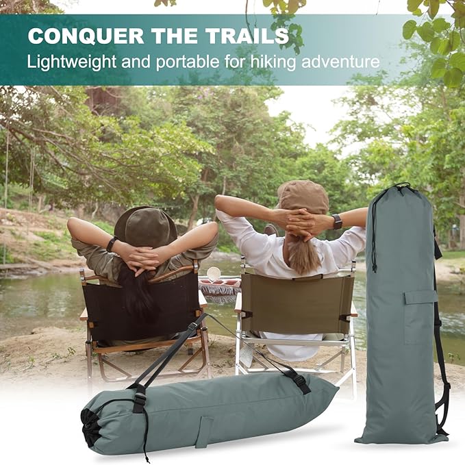 PATIKIL Foldable Camp Chair Replacement Bag Camping Chairs Folding Chair Carry Bag with Adjustable Shoulder Strap for Outdoor Camping Fishing Storage Gray