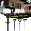 Ollny Solar Lights Outdoor Waterproof IP65 4 Pack Super Bright LED 2 Lighting Modes 360° Rotation Solar Spot Lights Outdoor Auto On/Off Landscape Lighting for Yard Garden Pathway (Cool White)