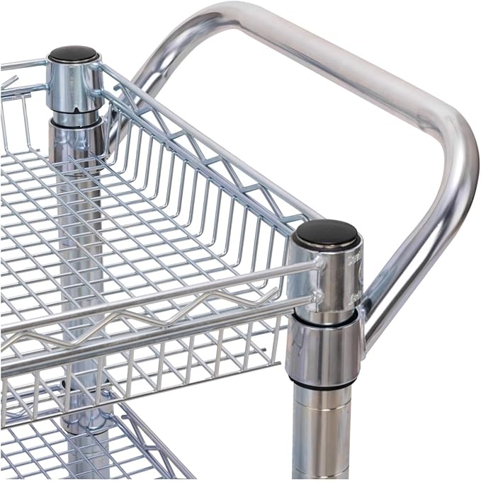 Apply to 3-Tier Heavy-Duty Commercial Utility Cart - NSF Certified Durable Storage Solution for Home Office and Warehouse