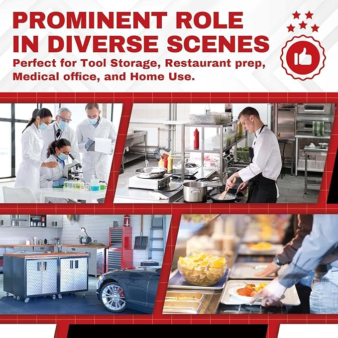 DuraSteel 24x60 NSF Stainless Steel Cart Work Table - Heavy Duty Rolling Food Prep Table Countertop Island - Metal Utility Cart on Wheels Caster Grill Stand Storage Outdoor Kitchen Tables Bar Top