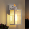 White Dusk to Dawn Exterior Lighting Fixtures Wall Mount Outdoor Porch Lights for House Sensor Wall Lights Waterproof Wall Sconce Lamp Wall Lantern Anti Rust Coach Lights for Doorway Garage