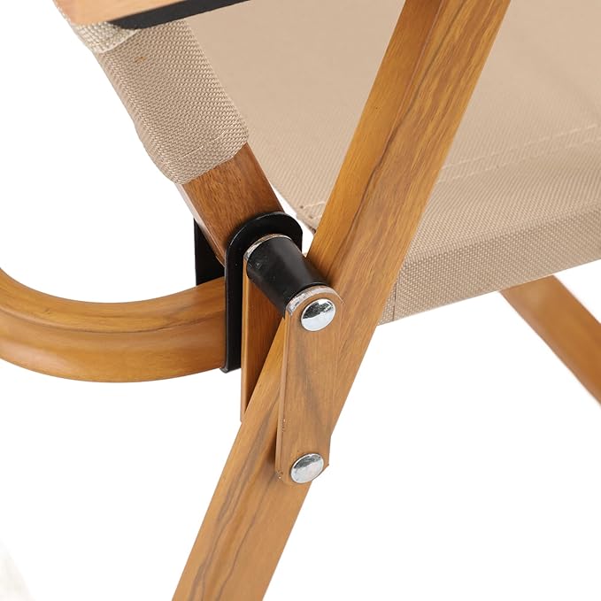 Kids Camping Chair Stylish Foldable Camp Chair for Children Under 6 Years Old for Travel Camping Garden Lawn | Aluminum AlloyWoodCanvas