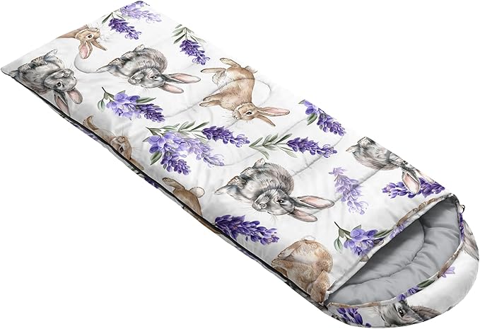 AILONEN Cartoon Camping Sleeping Bag for Boys Girls AdultsLightweight &amp Waterproof3 Season Warm &amp Cold WeatherPortablePrinted Sleeping BagTravelingCampingHiking
