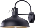 12in Exterior Barn Light Motion Sensor Black Outdoor Gooseneck Lighting Wall Mount Dusk to Dawn Farmhouse Style Outside Porch Light Fixture Outdoor Garage Barn Door Light for House