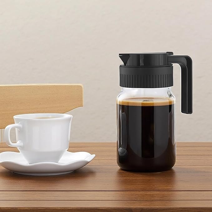 2 Pack Pour Spout Lids for Wide Mouth Jars Plastic Dispenser Cold Brew Syrup 4.13 in Height Black