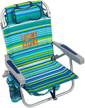 Tommy Bahama 5 Position Beach Chair (Green Stripes)