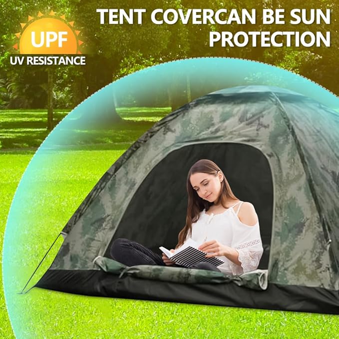 Camping Tent 2/3/4 Person Waterproof &amp Windproof Tents with Rain Fly and Carrying Bag Easy Setup Instant Family Travel Tent for Backpacking Hiking Camping