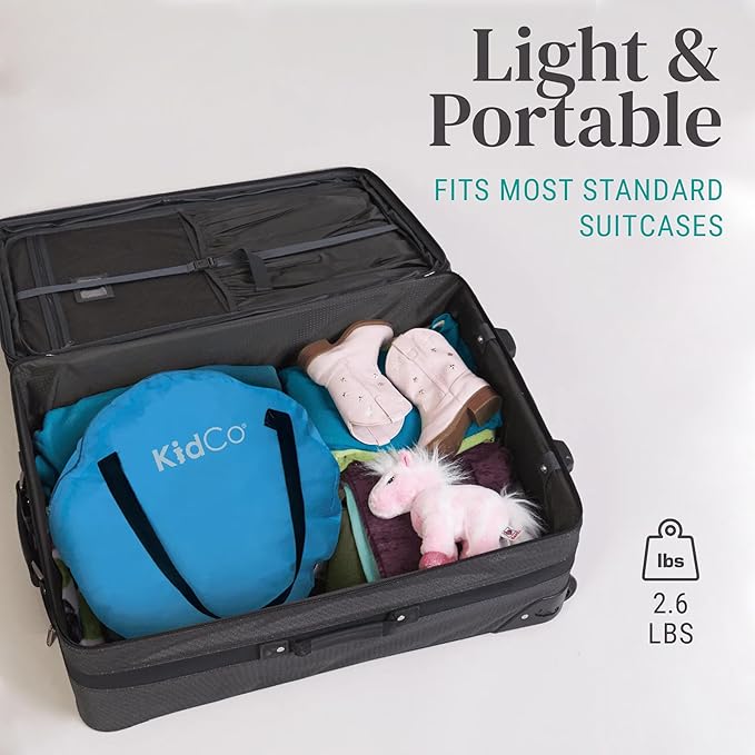 KidCo - Peapod Prestige Lightweight Outdoor Portable Toddler Travel Tent Play Tent with UV Protection Sun Shade &amp Toy Loops Ages 6 Months - 4 Years (Sky)