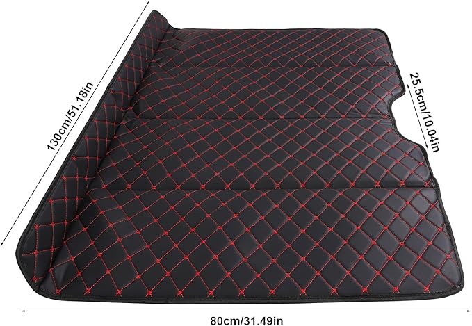 ETOYA Non-Inflatable Car Back Seat Bed Mattress Folding Portable PU Leather Backseat Bed for Travel Camping Suitable for Car Large Truck SUV - 51 L x 31 W