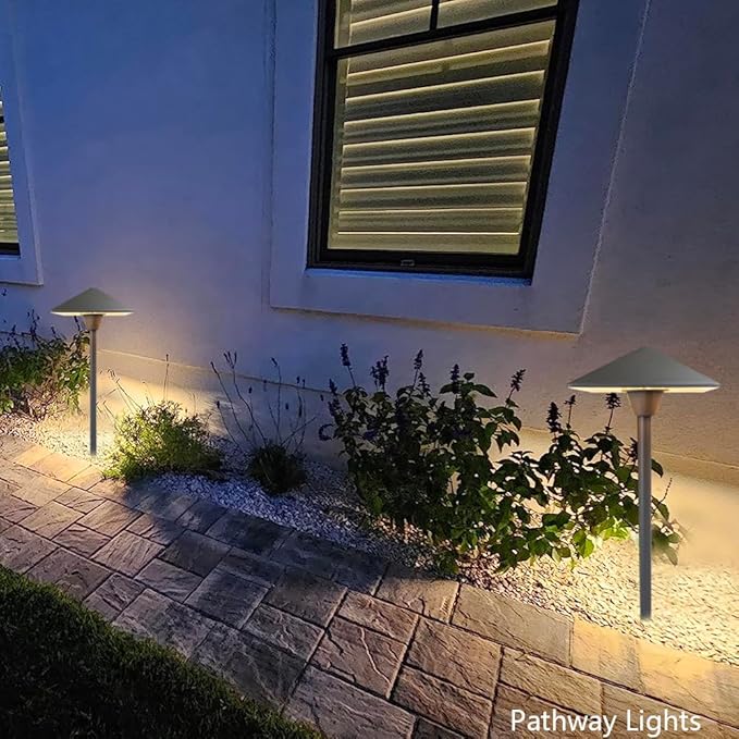 Arrownine Pathway Lights Low Voltage 12-24VCast Aluminum Construction Replaceable G4 LED Bulb for Outdoor Path LightsWalkway Lighting Garden Yard Driveway Light 2-Pack Bronze Finish