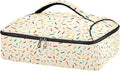 Casserole Carrier Colorful Thin Lines PatternInsulated Casserole Carrier for Hot or Cold Food Thermal Lunch Tote for Potluck Parties Picnic Beach Fits 9 x 13 Inches Baking Dish