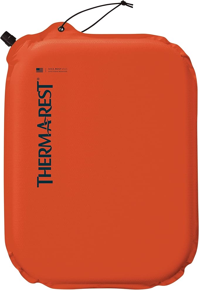 Therm-a-Rest Lite Seat Ultralight Inflatable Seat Cushion Orange Polyester 13 x 16 Inches