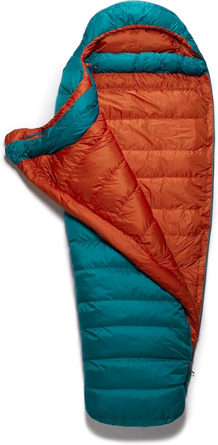 Rab Women's Ascent Down Sleeping Bag - Lightweight Warm Mummy Sleep Sack for Camping &amp Backpacking