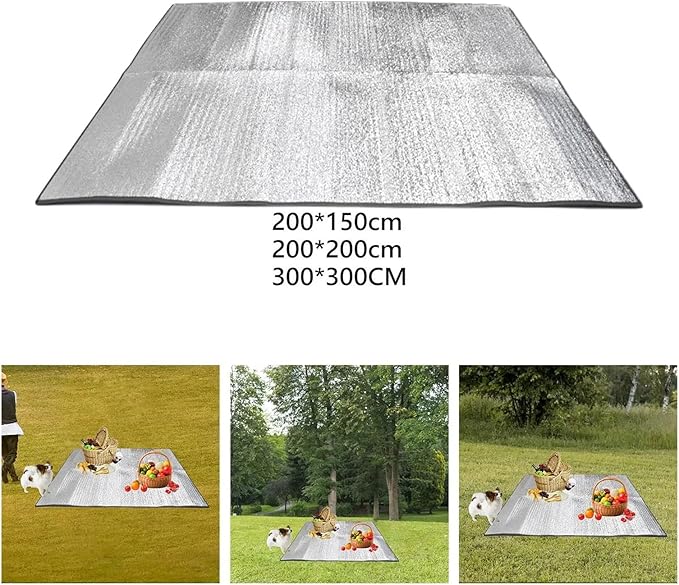 Aluminium Sleeping Mat Camping Mat Waterproof Aluminum Foil Sleeping Pad for Hiking Picnic Outdoor