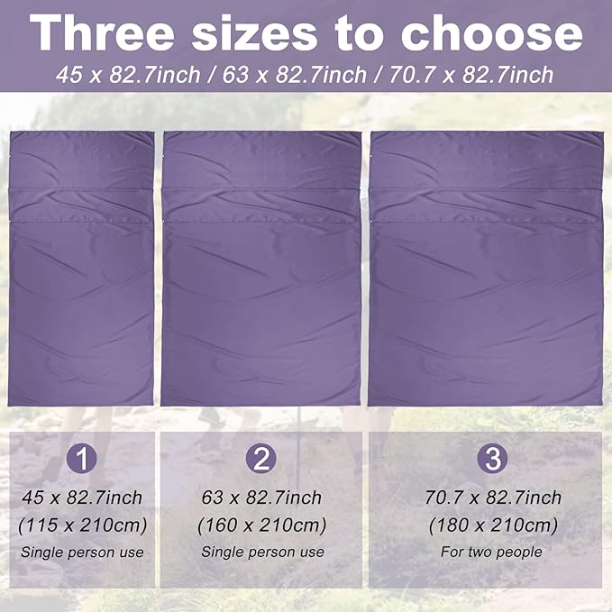 Sleeping Bag Liner Travel Sheets for Hotel Camping Sheets Travel Bed Sheets for Hotel Lightweight Single &ampDouble Compact Sleeping Bag Sack Breathable Travel Sleeping Bag for Hotels Adult Compact S
