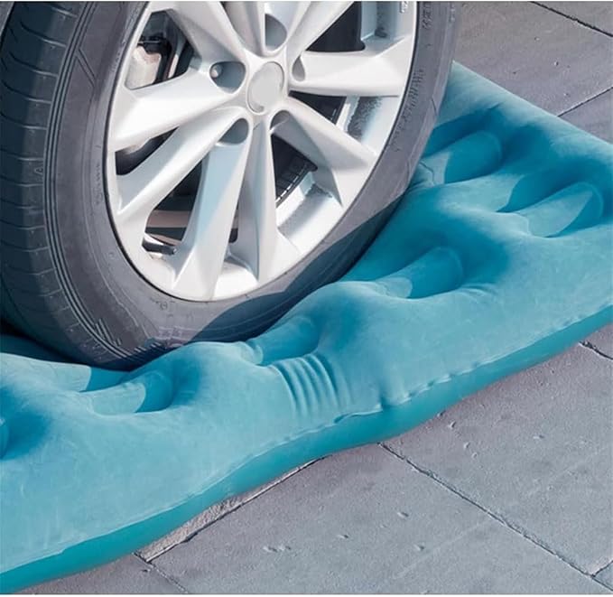 Xa50 Car Inflatable Mattress SUV Back Seat Camping Bed Thickened Flocked PVC Inflatable Bed 650-pound Car Mattress Car Accessories for Camping Travel (Black)
