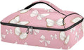 Casserole Carrier Elegance Pattern Butterflies BowsInsulated Casserole Carrier for Hot or Cold Food Thermal Lunch Tote for Potluck Parties Picnic Beach Fits 9 x 13 Inches Baking Dish